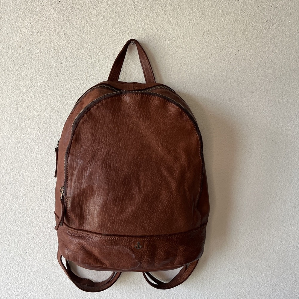 Harbour  2nd Meghan Vintage Brown Leather Backpack Purse Bag Classic Travel